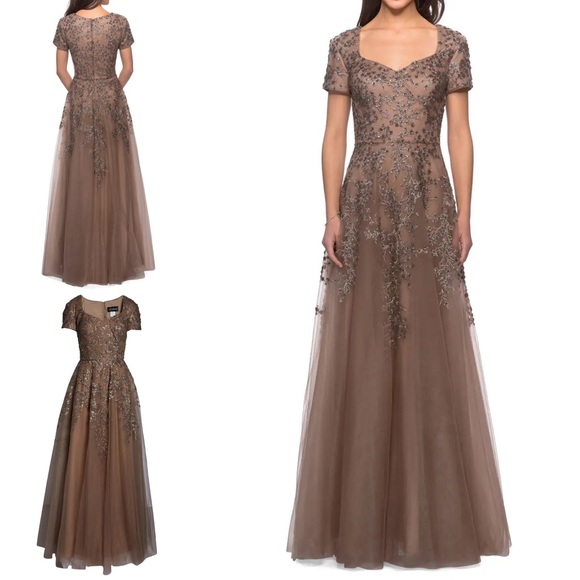 La Femme Dresses & Skirts - NWT LA FEMME Embellished Tulle A-Line Gown 16